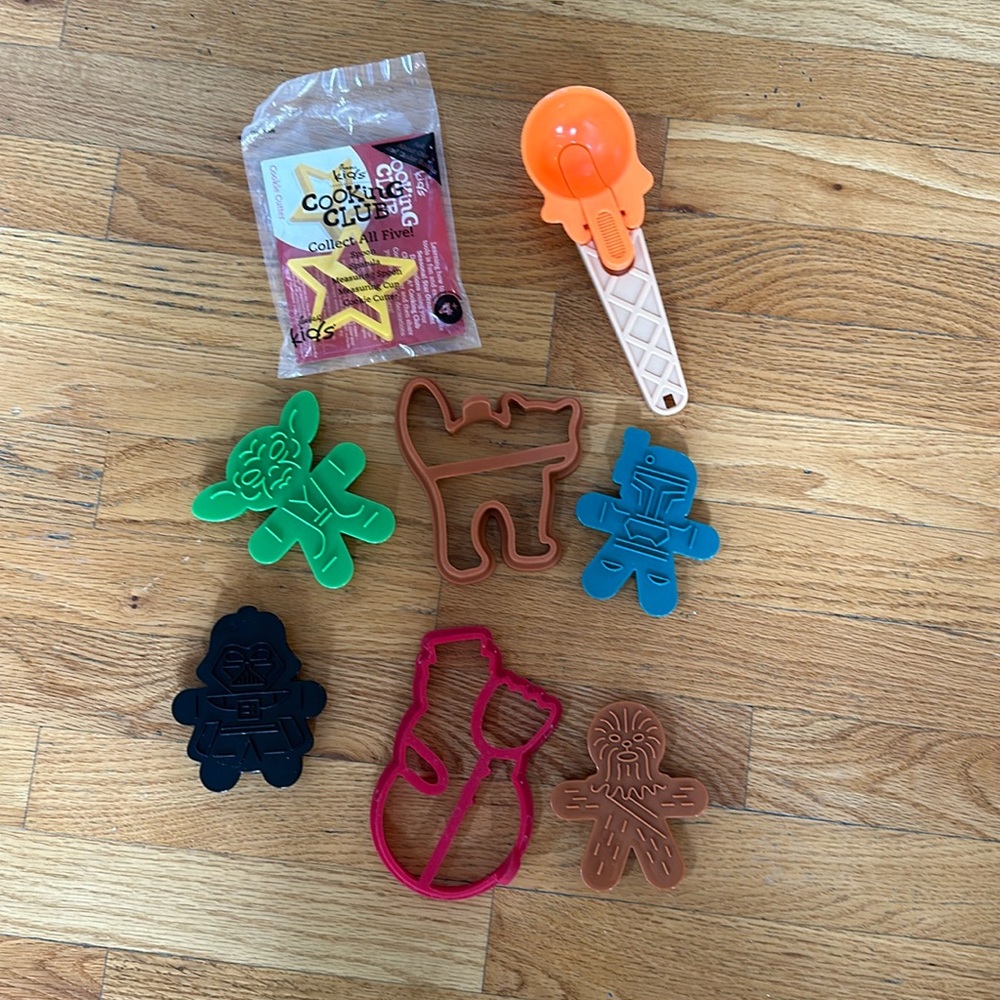 Cookie cutters and ice cream scoop